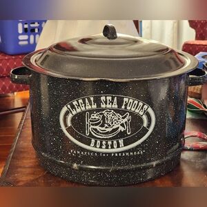 Black Enamel Lobster Pot By Legal Sea Foods